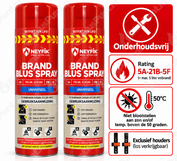 Onderhoudsvrije ABF brandblussers 750ml (2) tevens vetblusser