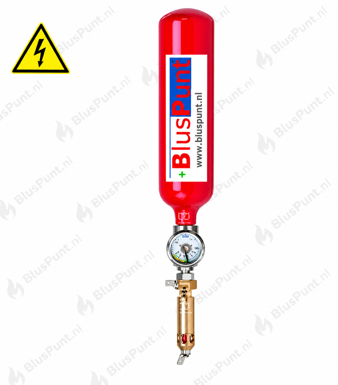 Brandblusser Novec blusgas automatisch 68º (0.06m3) INFRA, PLC, ICT kasten met signalering en drukmeter