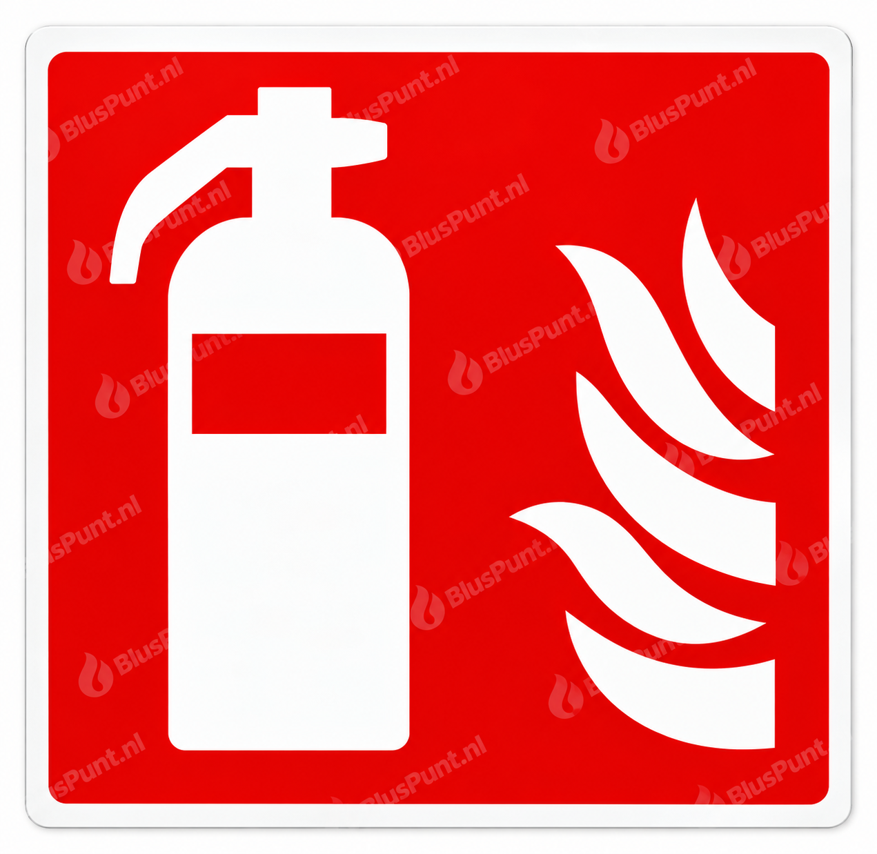 Bord brandblusser 20x20cm EN-ISO7010