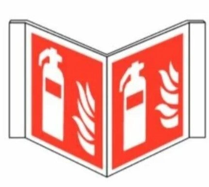 Bord brandblusser 20x20cm (panorama) EN-ISO7010