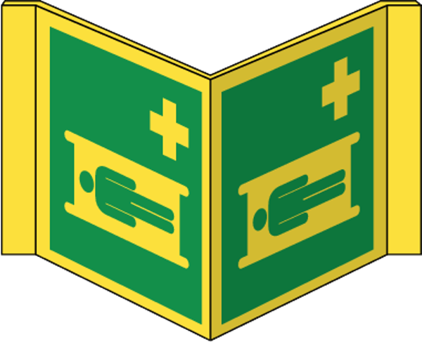 Bord Brancard 40x20cm (panorama) oplichtend NEN-ISO7010 