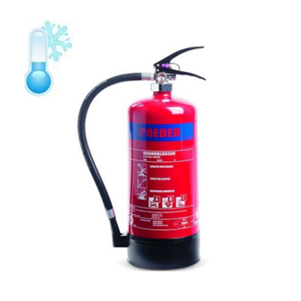 Poeder brandblusser 12-kilo 55A-233B vorstvrij -30°