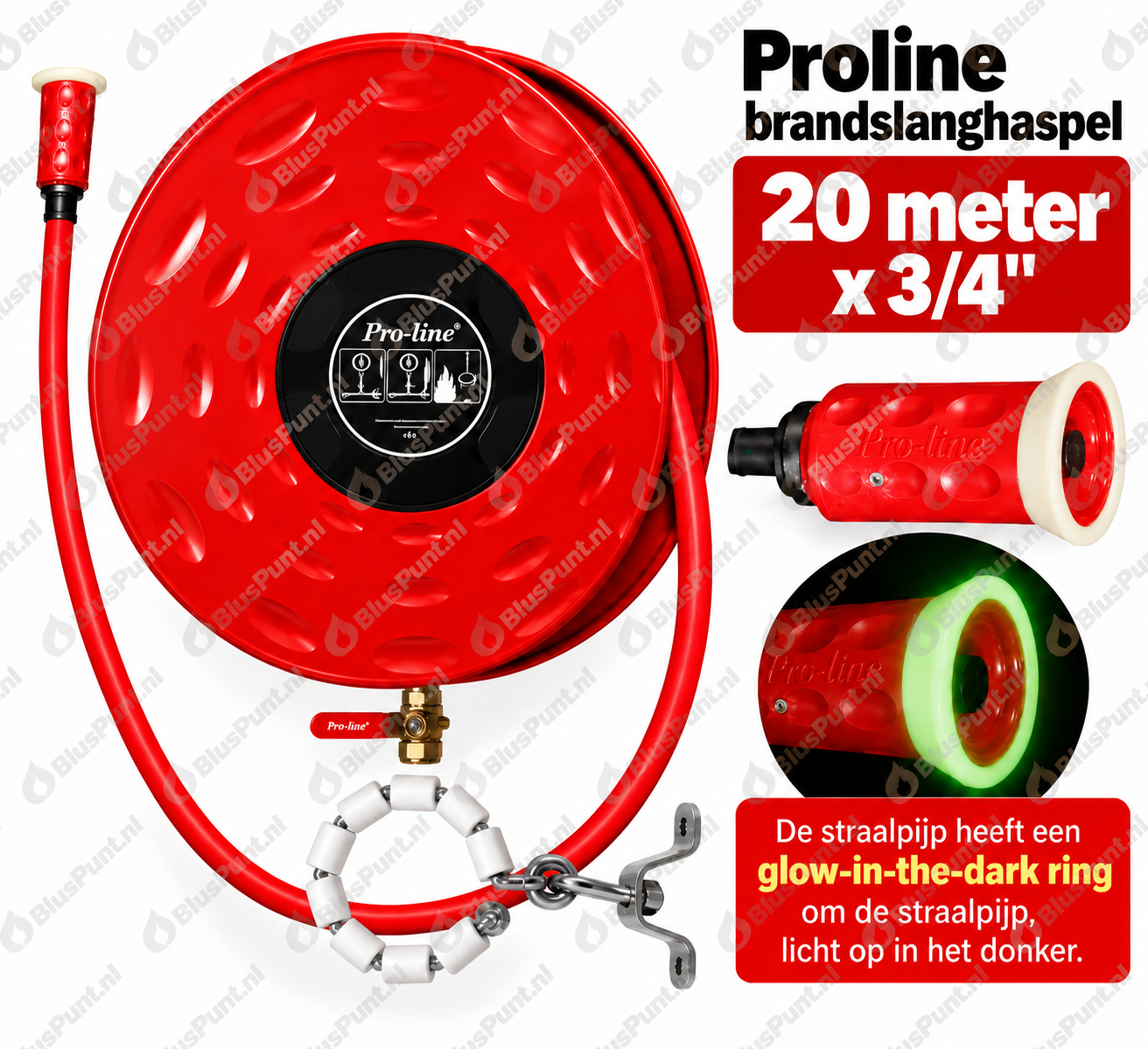 Brandhaspel 20 meter x 3/4 Proline