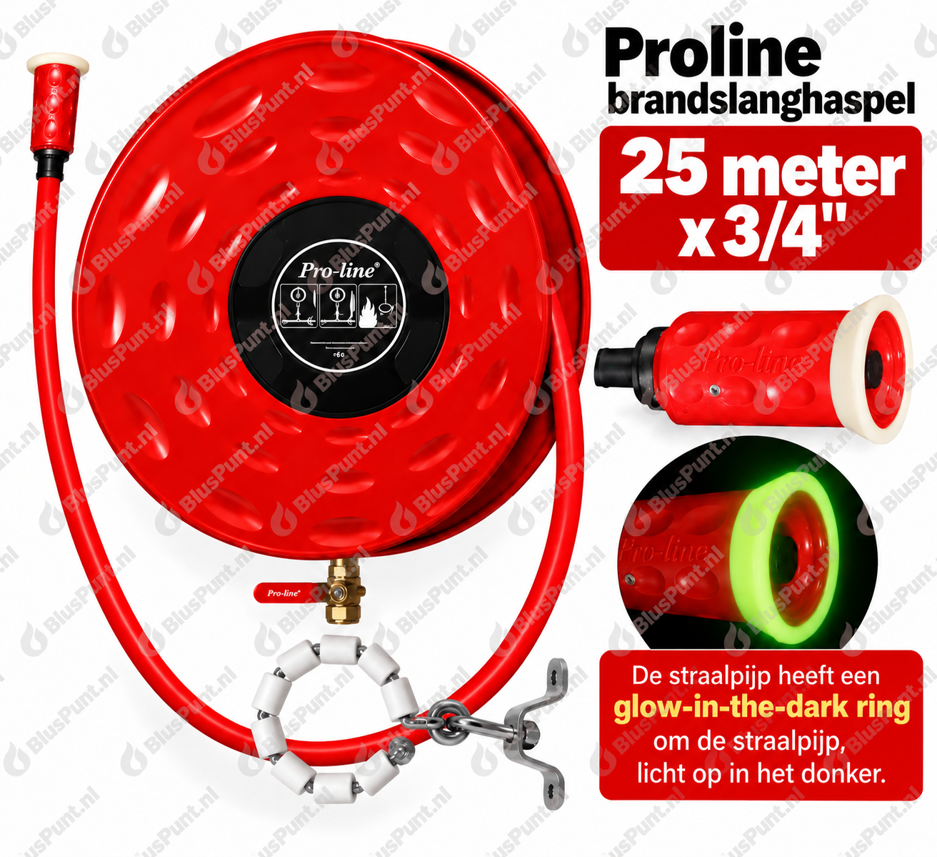 Brandhaspel 25 meter x 3/4 Proline