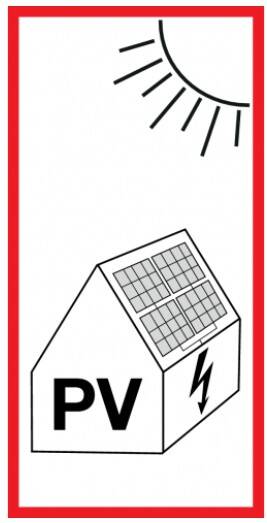 PV installatie bord 10x20cm NEN1010