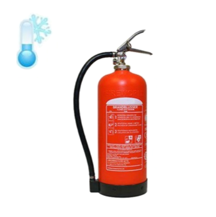 Kunststof brandblusser poeder 9-kilo onderhoudsarm