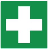 EHBO sticker afm. 20x20cm NEN-ISO7010