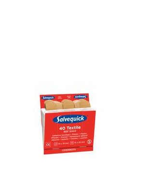 Salvequick pleisterdispenser navulling 2x30 (6496) textiel lange vinger pleisters