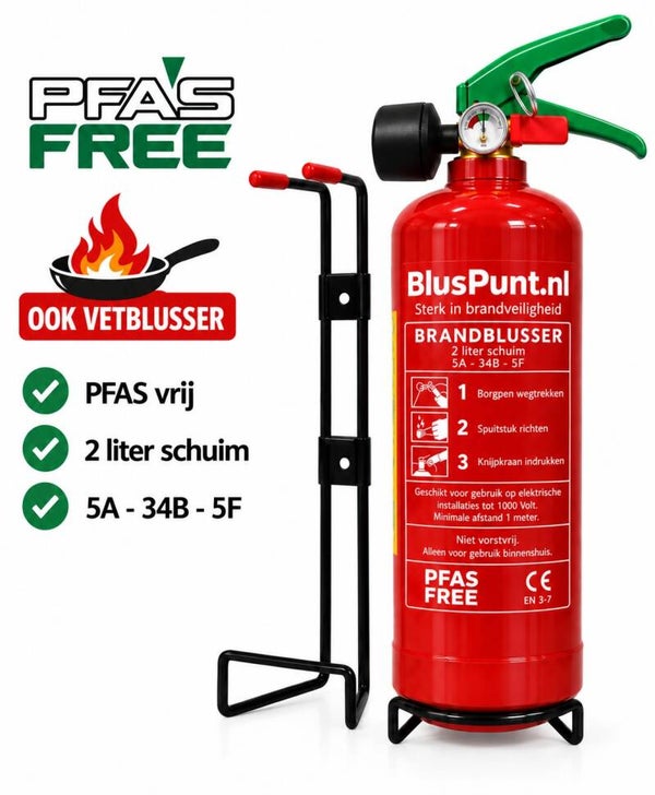 5A-34B-5F 2-liter sproeischuimblusser PFAS-VRIJ (ook vetblusser)