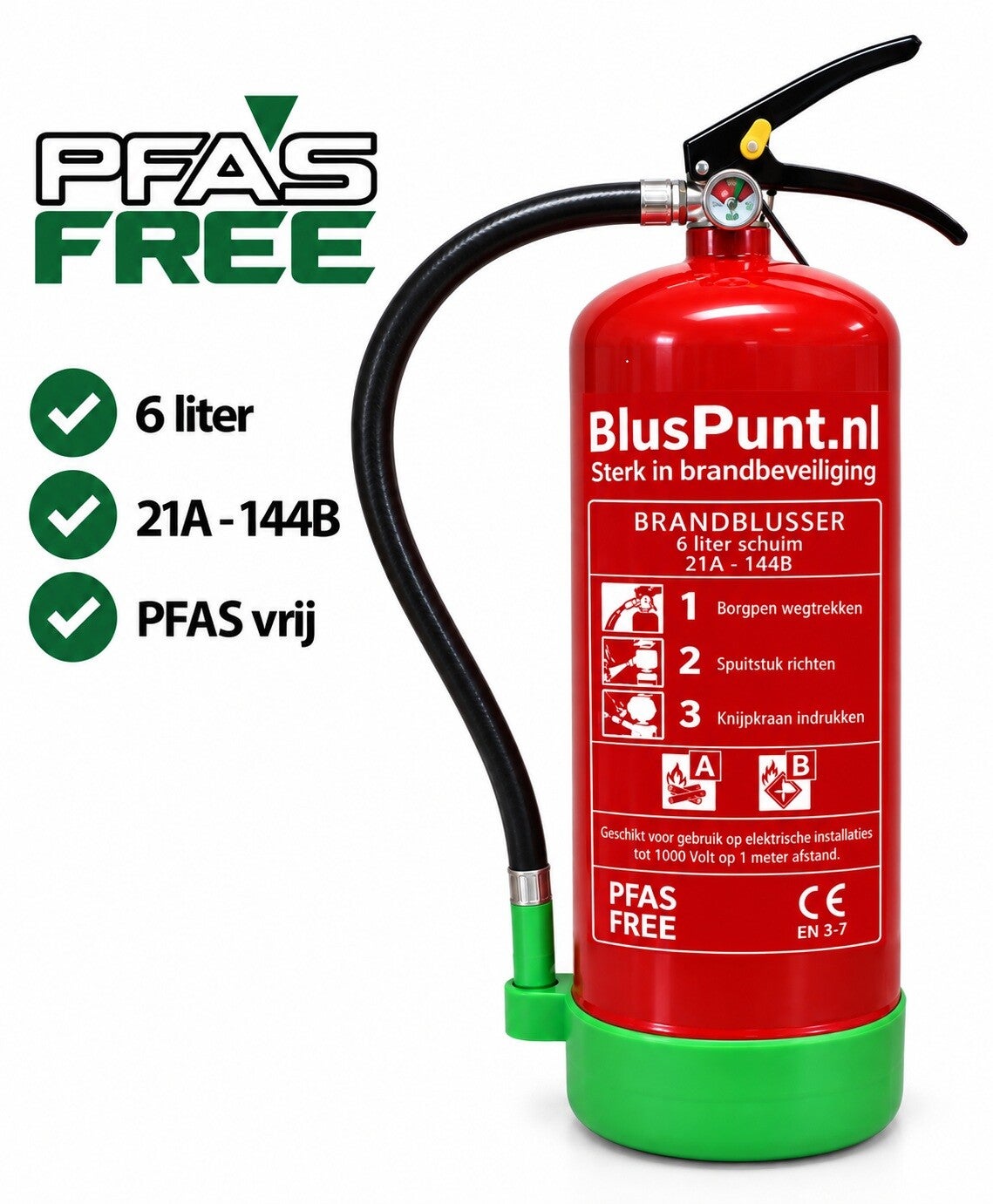 21A-144B 6-liter sproeischuimblusser PFAS VRIJ budget