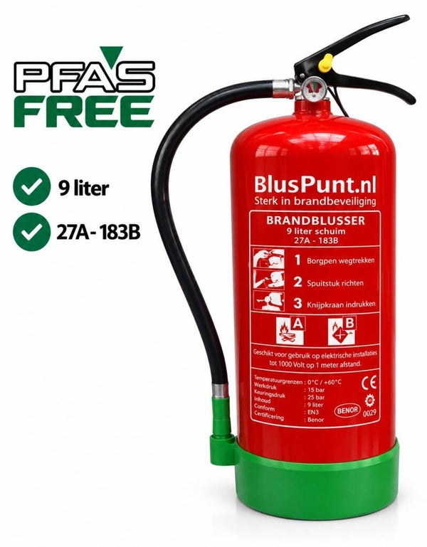 27A-183B 9-liter sproeischuimblusser PFAS VRIJ budget