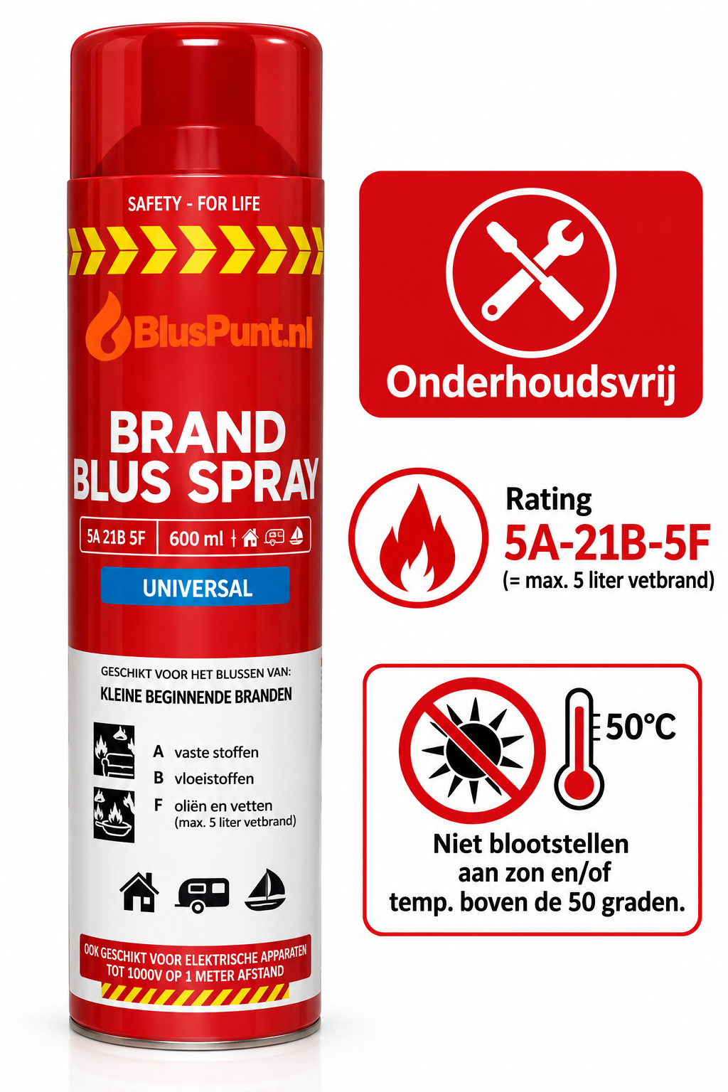 Onderhoudsvrije ABF brandblusser 750ml (1) tevens vetblusser