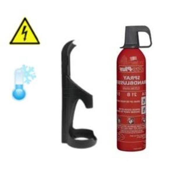 Onderhoudsvrije brandblusser 750ml incl. houder zwart -10˚