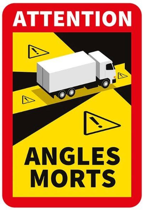Magneetsticker angles morts vrachtwagen