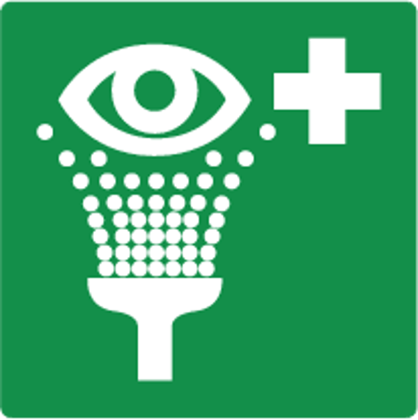 Sticker oogdouche 15x15cm NEN-ISO7010