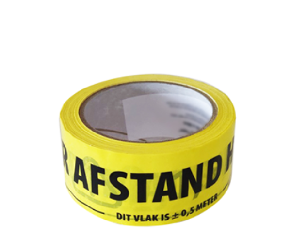 Tape 1.50 meter afstand houden (66mtrx5cm)