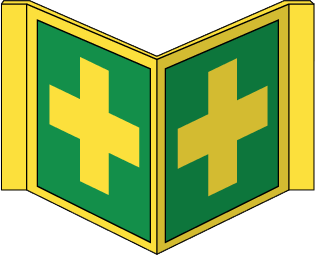 Bord AED 30x15cm (panorama) oplichtend NEN-ISO7010