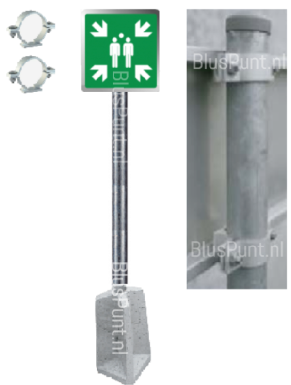 Verzamelplaatsbord compleet (40x40cm)