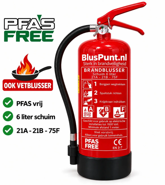 Brandblusser kerstboom schuim 6-liter ABF