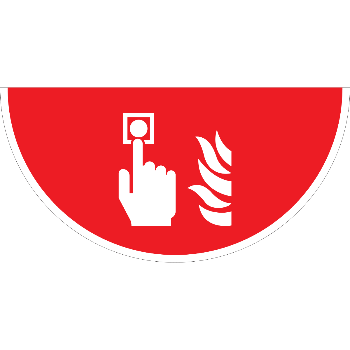 Vloersticker handmelder 70x35cm