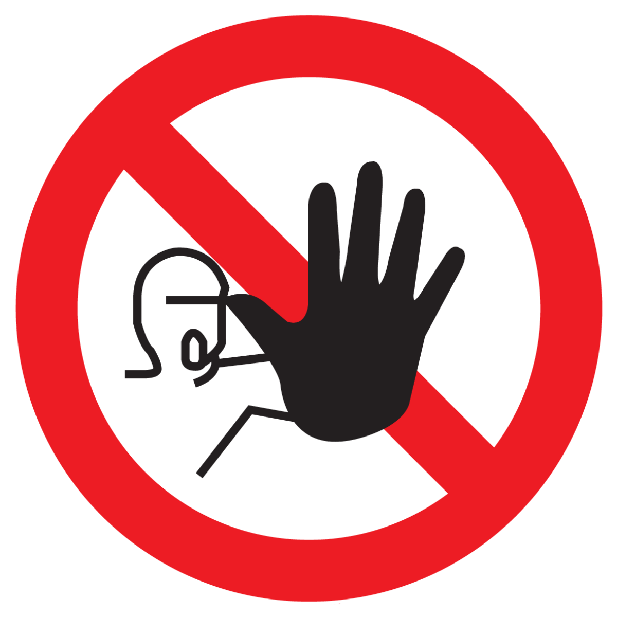 Vloersticker verboden voor onbevoegden (Ø30cm)