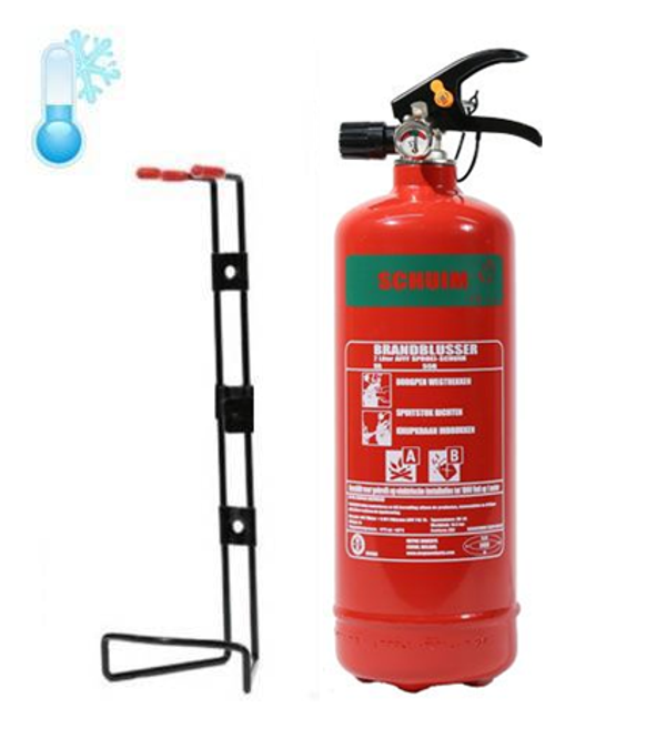 Schuim brandblusser 2 liter 5A-34B vorstvrij -20