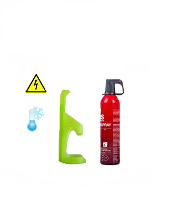 Brandblusser schuim onderhoudsvrij incl. fluorescerende houder (3jr)