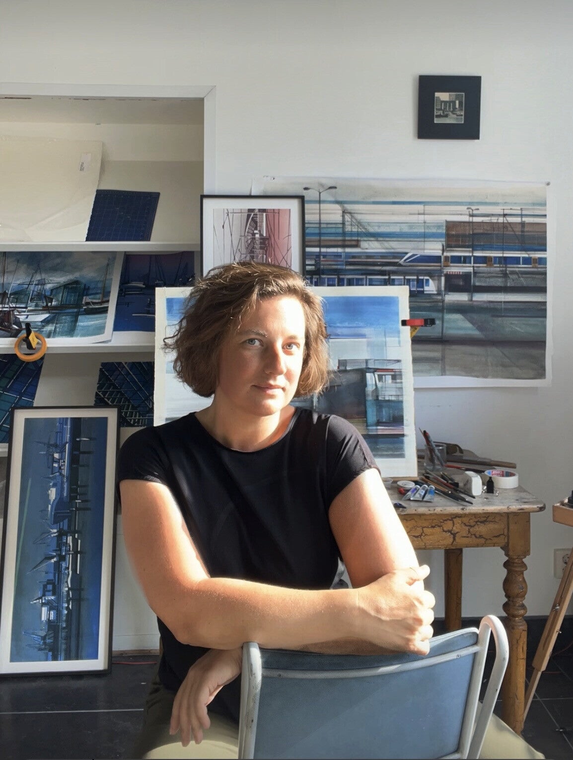 Daria Lavrova in her studio