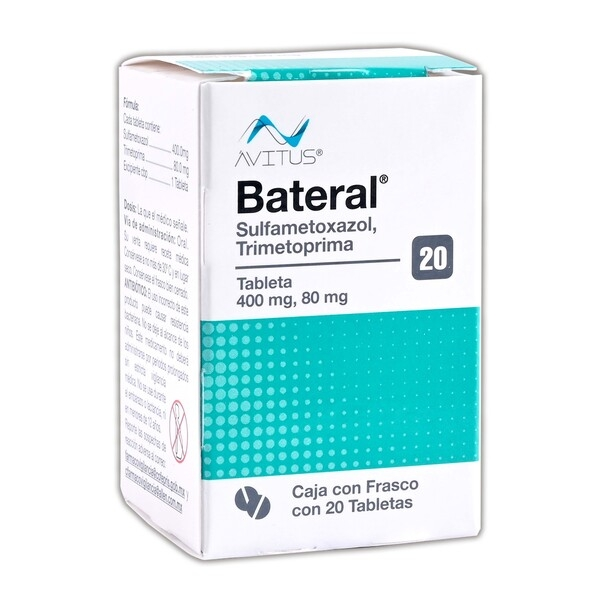 BATERAL TABS(TRIMETROPRIMA/SULFAMETOXAZOL 400MG/80MG) C/20