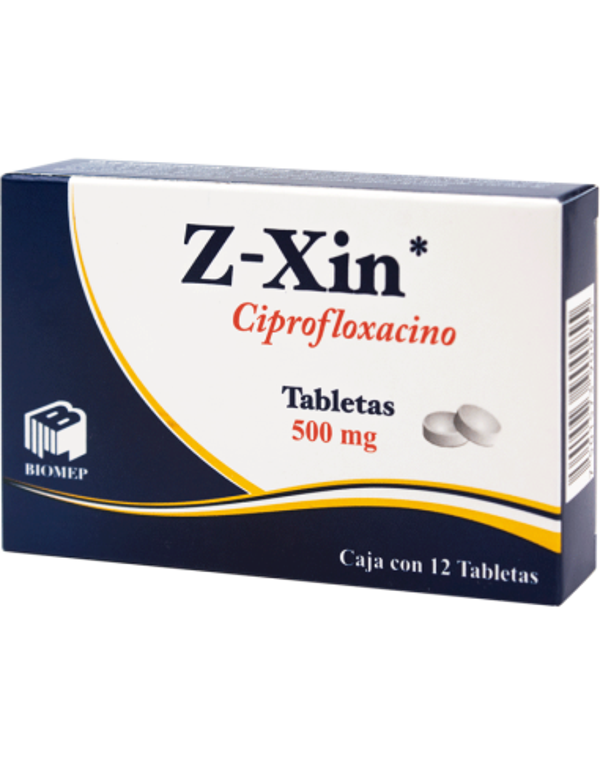 Z-XIN TABS (CIPROFLOXACINO 500MG) C/12 TABS