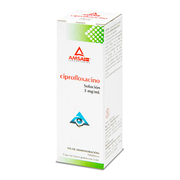 CIPROFLOXACINO GOTAS OFTALMICAS 3MG/ML AMSA