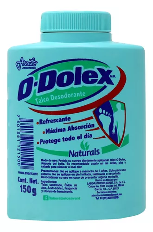 O-DOLEX TALCO DESODORANTE NATURALS 150G