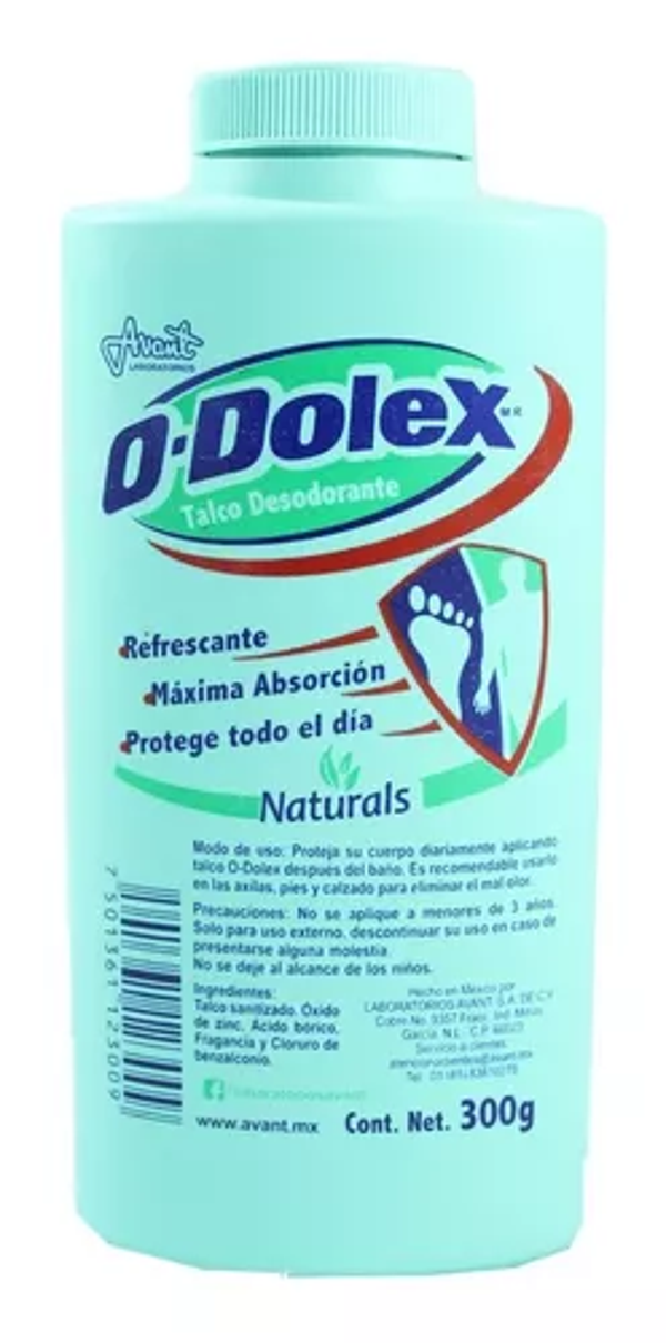 O-DOLEX TALCO DESODORANTE 300G NATURALS