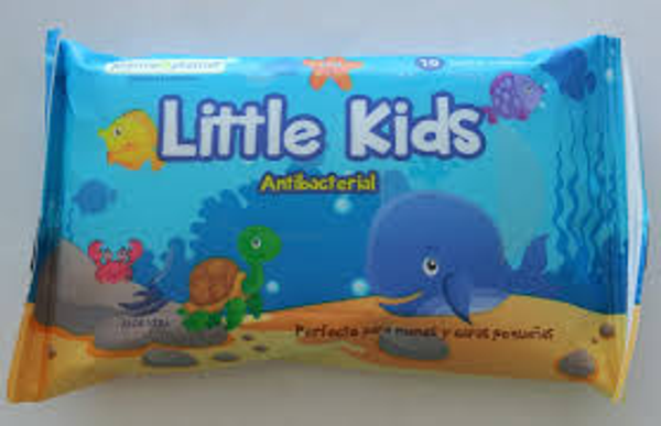 TOALLITAS HUMEDAS LITTLE KIDS ANTIBACTERIAL C/10