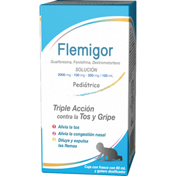 FLEMIGOR SOL. PEDIATRICA GUAIFENESINA 200.00 MG DEXTROMETORFANO 200.00 MG FENILEFRINA 100.00 MG
