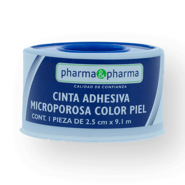 CINTA MICROPOROSA COLOR PIEL 2.5CM X 9.1M PHARMA & PHARMA