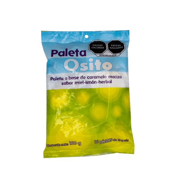 PALETA OSITO C/16  (PROPOLEO 1.00 S/G EUCALIPTO 1.00 S/G MIEL DE ABEJA 1.00 S/G)