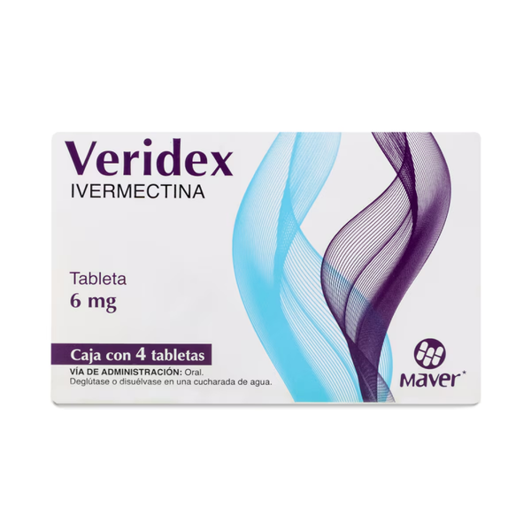 VERIDEX IVERMECTINA 6.00 MG TABS C/4