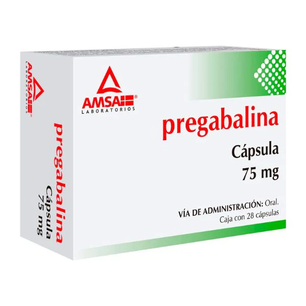 PREGABALINA 75MG CAPSULAS C/28 AMSA