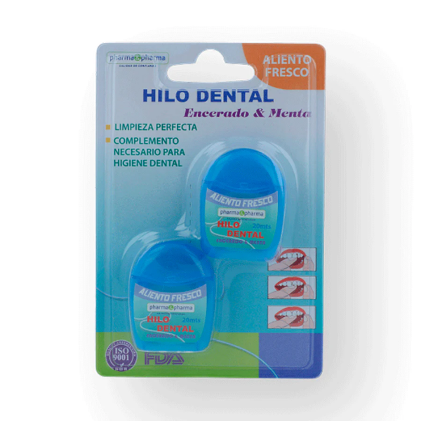 HILO DENTAL ENCERADO & MENTA 2 PIEZAS PHARMA & PHARMA