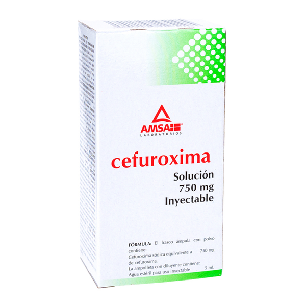 CEFUROXIMA 750MG INYECTABLE AMSA C/1 AMP AMSA