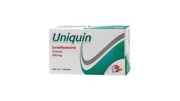 UNIQUIN TABS. LEVOFLOXACINO 500.00 MG C/7