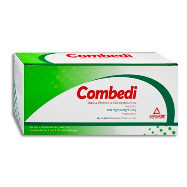 COMBEDI INY. C/5 AMPOLL. PIRIDOXINA 50.00 MG TIAMINA 100.00 MG CIANOCOBALAMINA 10.00 MG