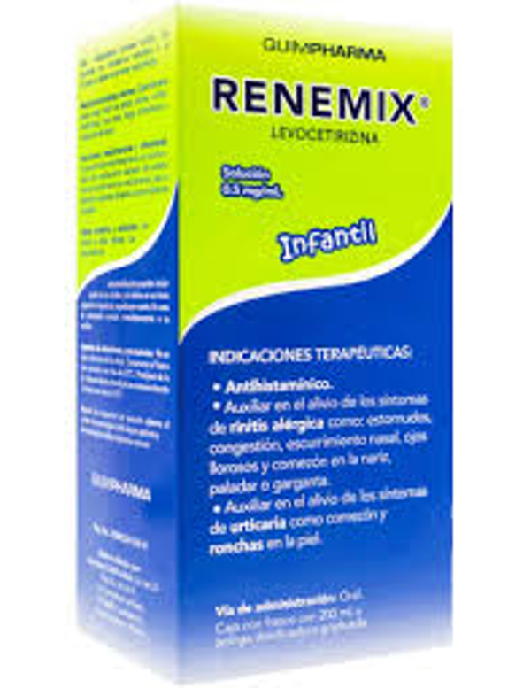 RENEMIX SOLUCION INFANTIL. LEVOCETIRIZINA 0.5MG/ML C/200ML