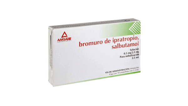 SALBUTAMOL 2.50 MG BROMURO DE IPRATROPIO 0.50 MG AMSA PARA NEBULIZACION