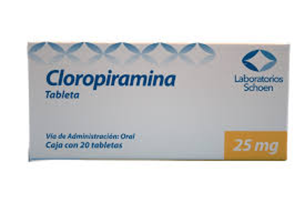 CLOROPIRAMINA 25.00 MG TABS C/20 SCHOEN