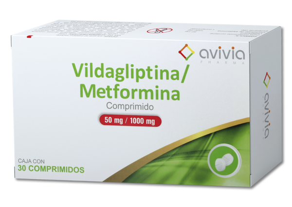 VILDAGLIPTINA/METFORMINA 50MG/1000MG COMPRIMIDOS C/30 AVIVIA