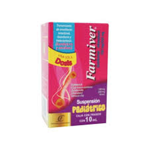 FARMIVER PEDIATRICO (QUINFAMINA/ALBENDAZOL 100MG/200MG/10ML)10ML SUSP
