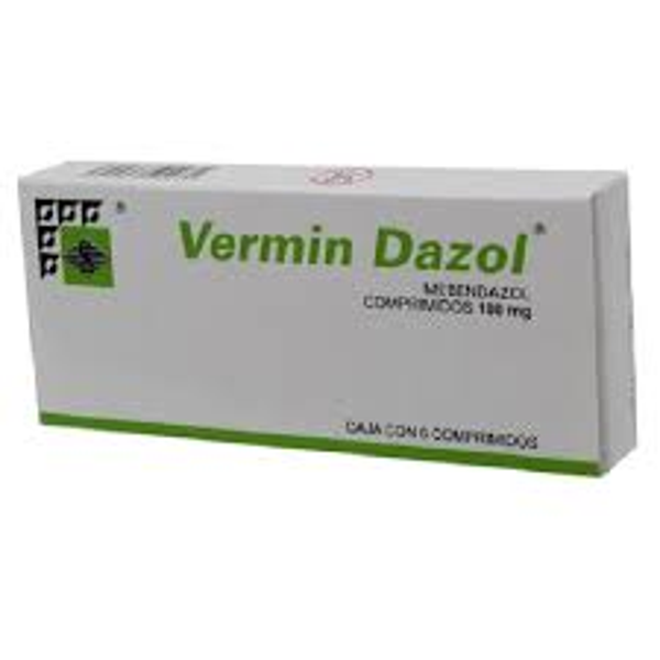 VERMIN DAZOL TABS. MEBENDAZOL 100MG C/6