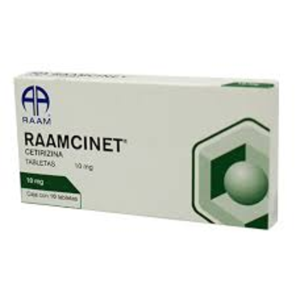 RAAMCINET CETIRIZINA 10.00 MG TABS. C/10